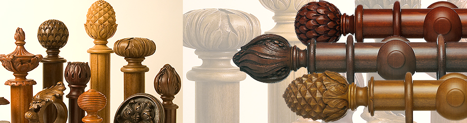 Advent Designs 35mm Traditional Wood Curtain Poles