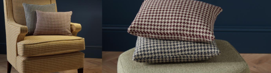 ILIV Interior Textiles Brodie FR Fabric. Brodie has 2 designs, Houndstooth and Dalton. they are FR coated and suitable for Heavy upholstery.