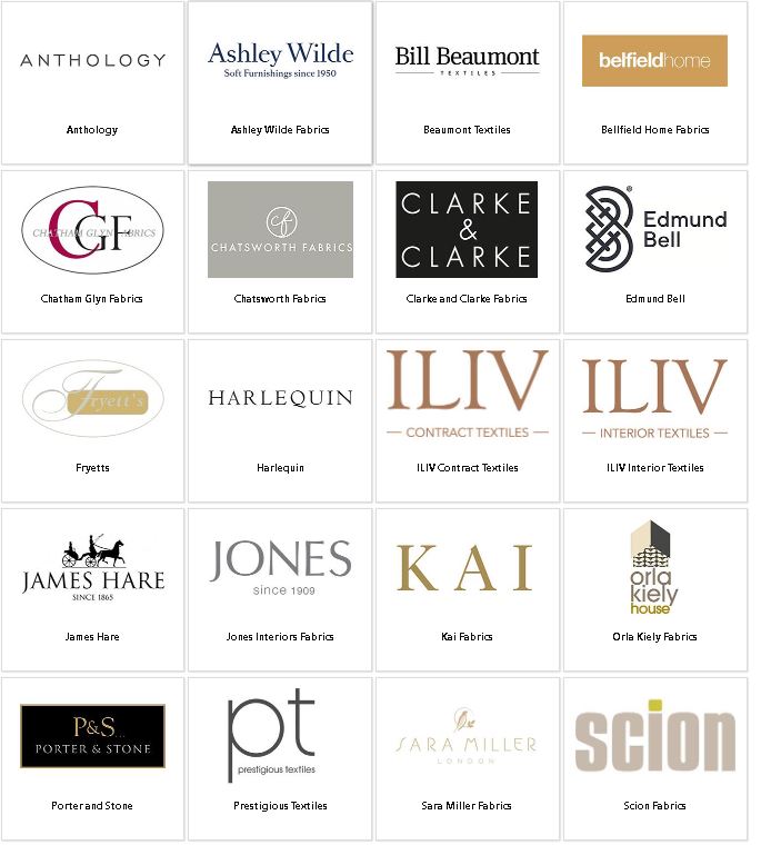 Some of the Brands of Fabrics available